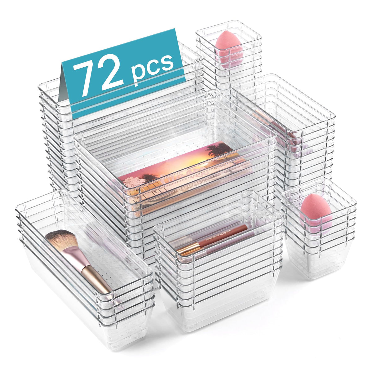 Vtopmart Drawer Organizers – Clear Drawer Dividers for Home Organization