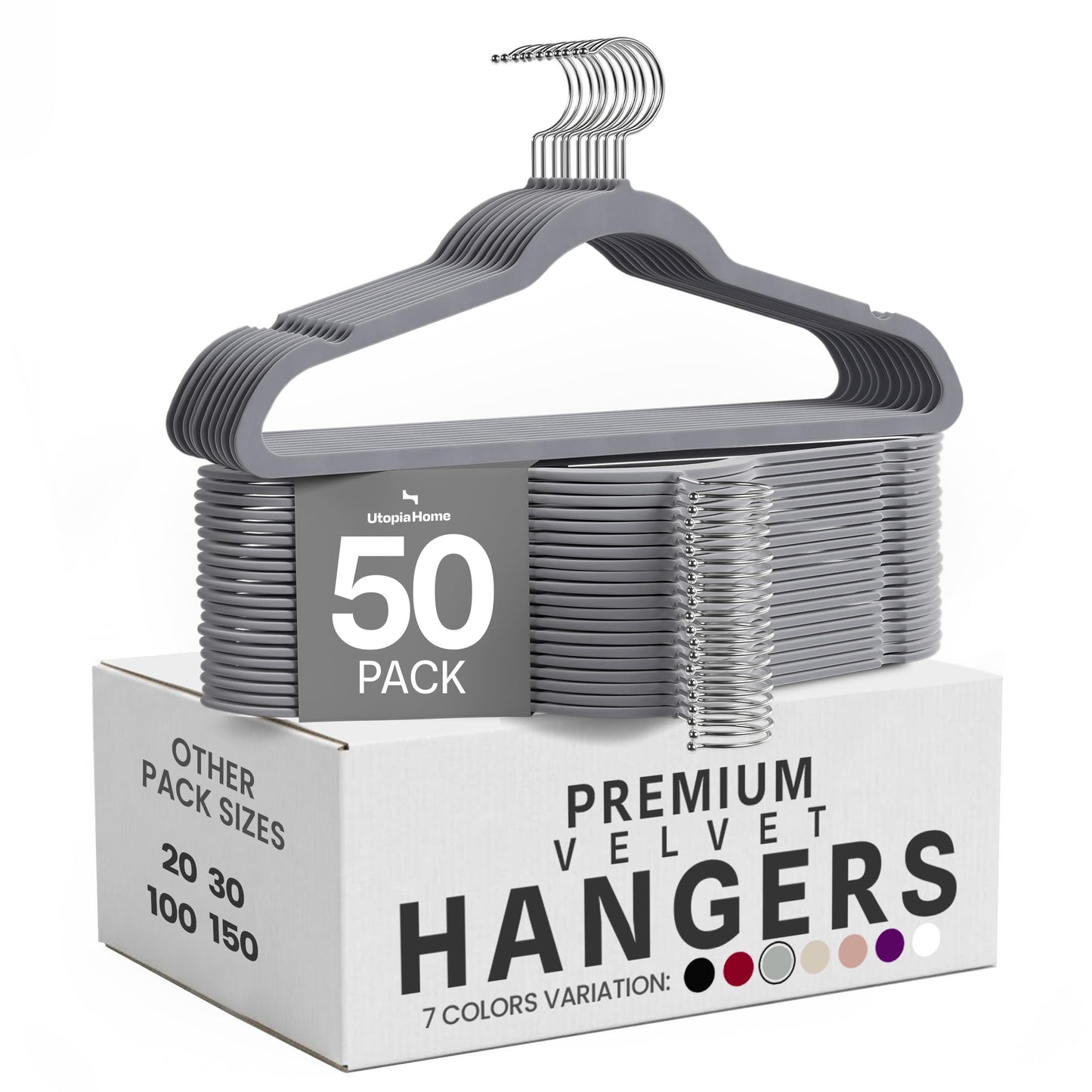 Velvet Hangers with Pants Bar | Non-Slip Slim Hangers for Closet Organization