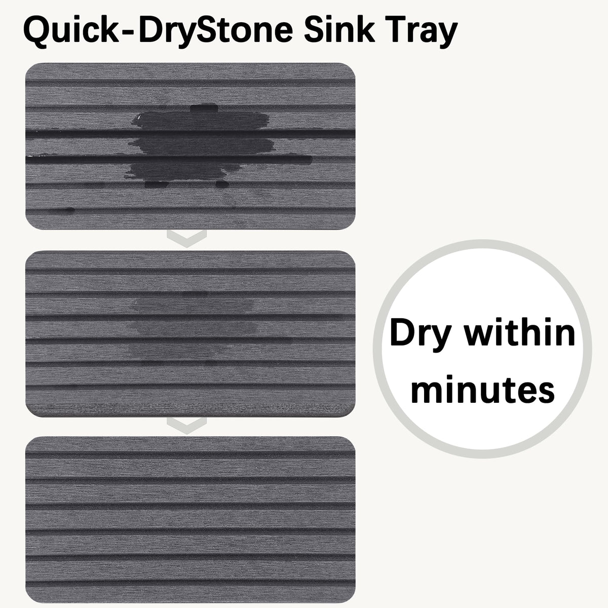 NiuYichee Water Absorbent Diatomite Coasters – Rectangle Grooved Design