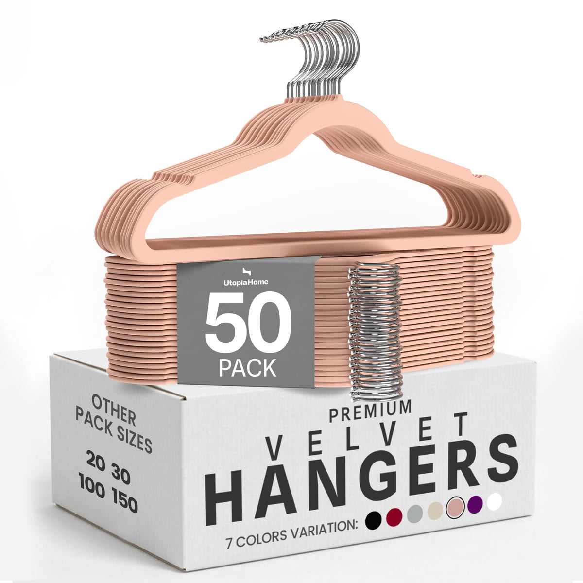 Velvet Hangers with Pants Bar | Non-Slip Slim Hangers for Closet Organization
