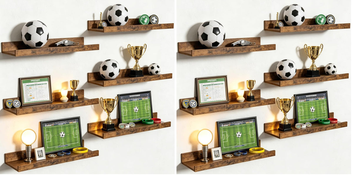 upsimples Floating Shelves for Wall Set of 6