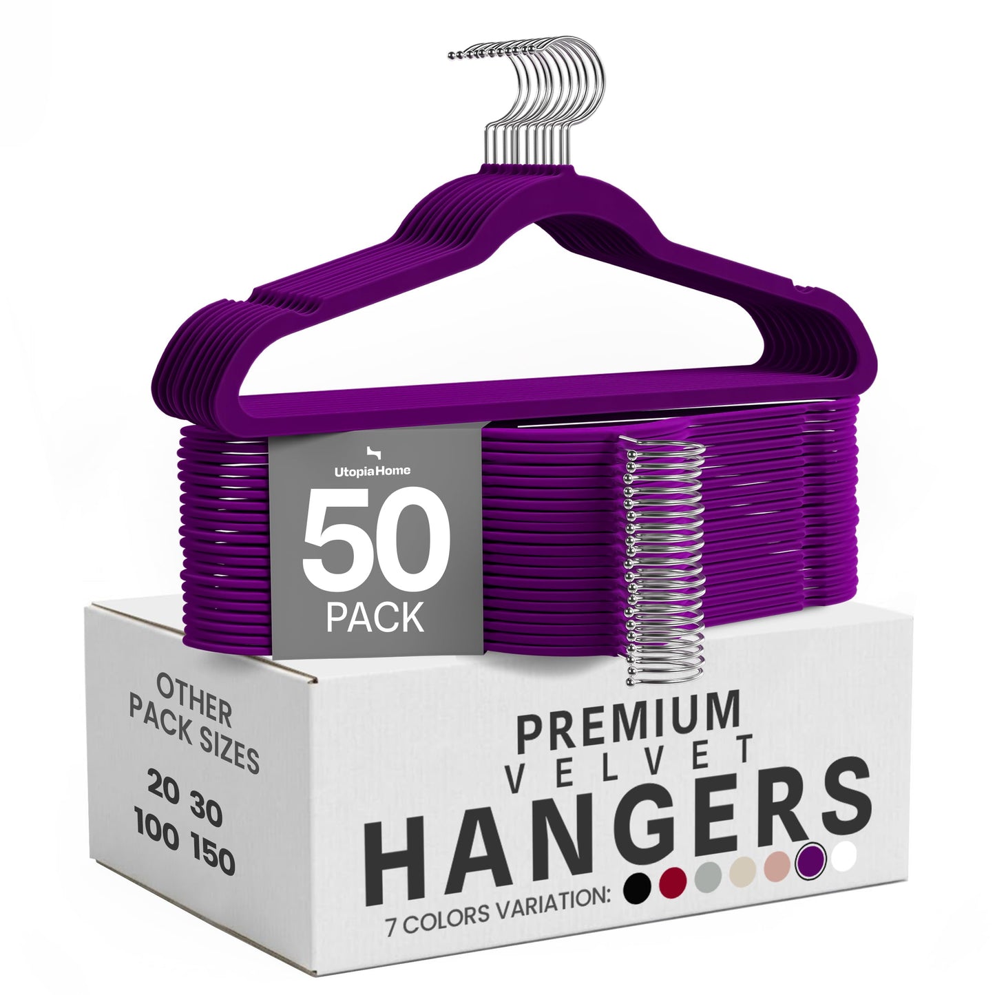 Velvet Hangers with Pants Bar | Non-Slip Slim Hangers for Closet Organization