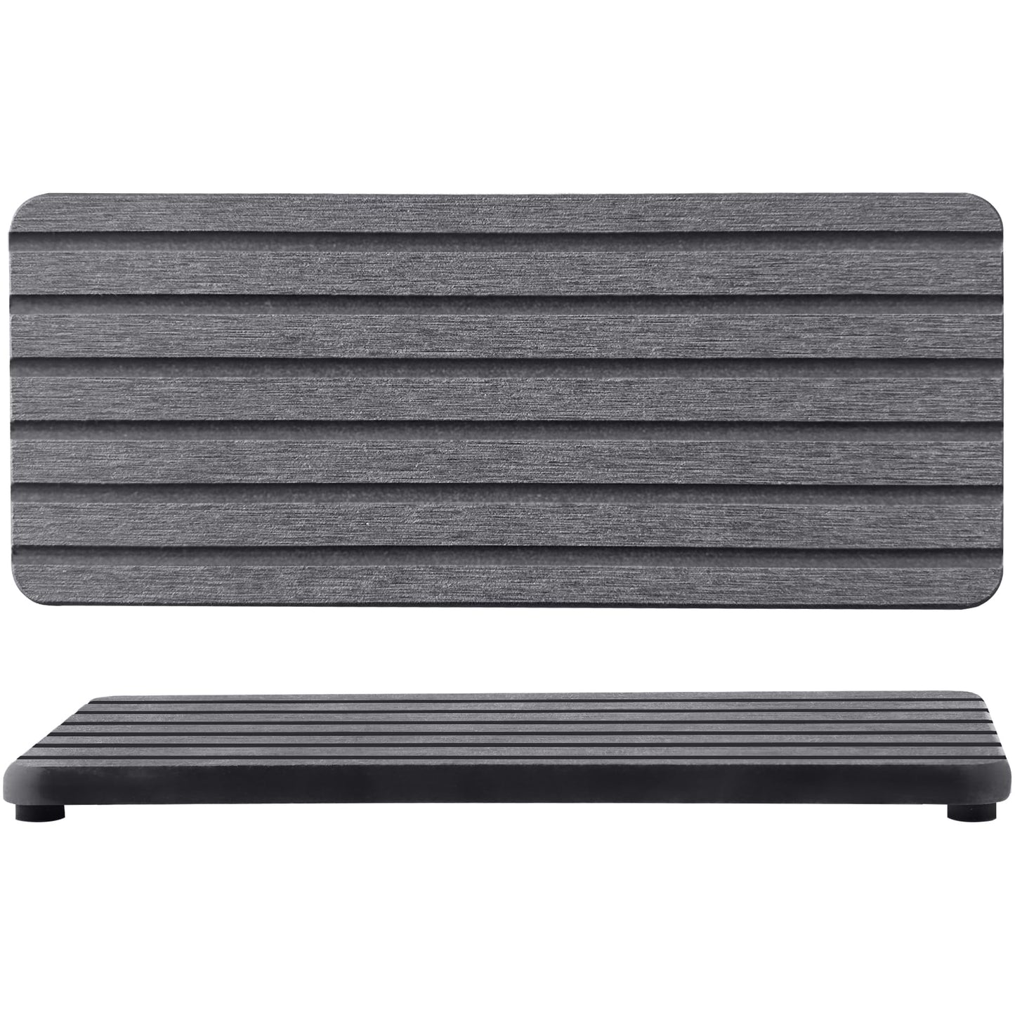 NiuYichee Water Absorbent Diatomite Coasters – Rectangle Grooved Design