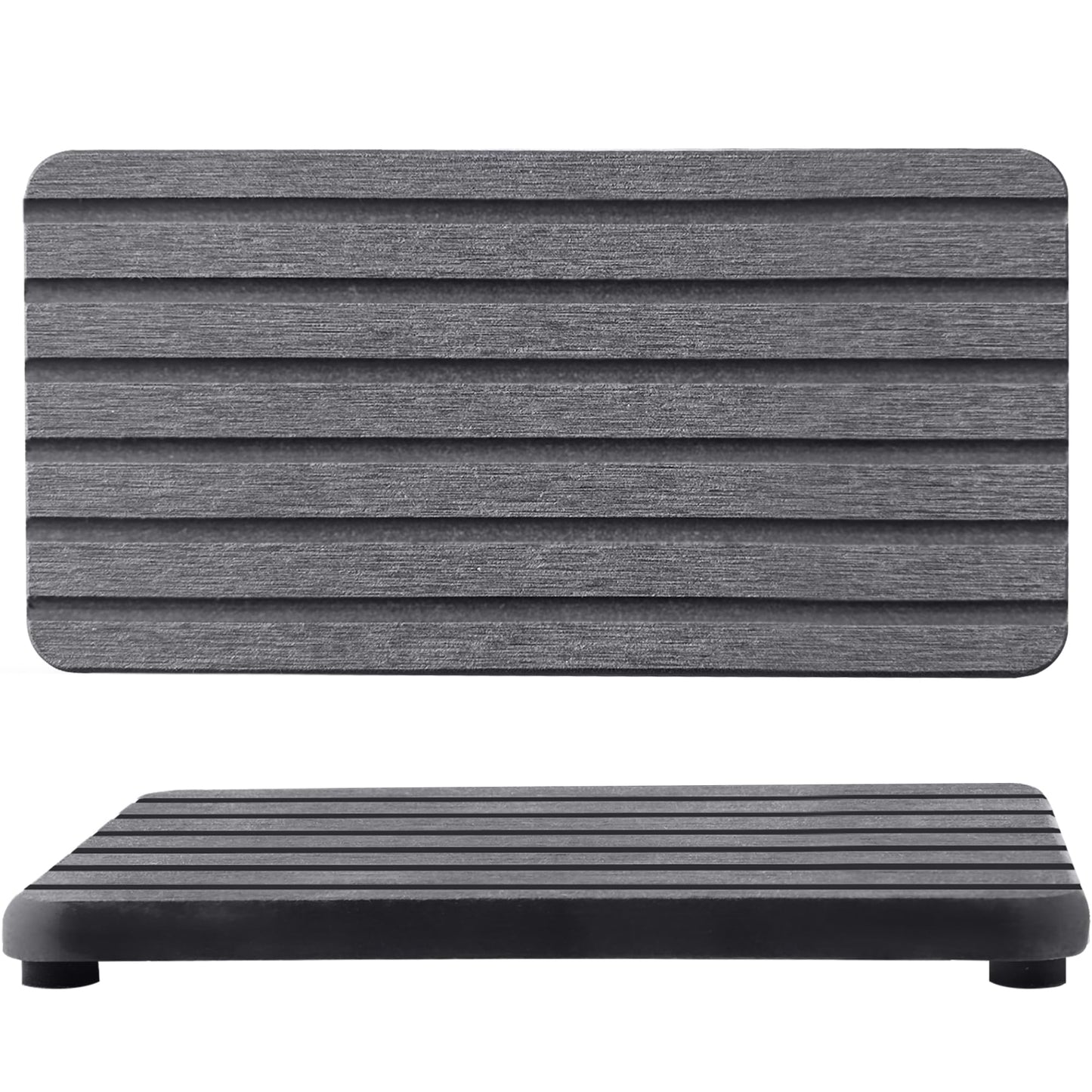 NiuYichee Water Absorbent Diatomite Coasters – Rectangle Grooved Design