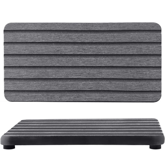 NiuYichee Water Absorbent Diatomite Coasters – Rectangle Grooved Design