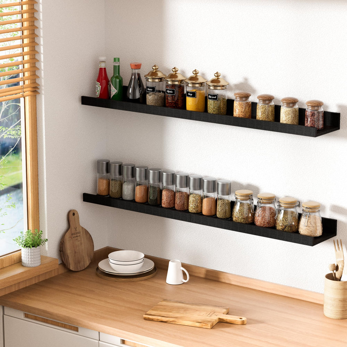 upsimples Floating Shelves for Wall Set of 6
