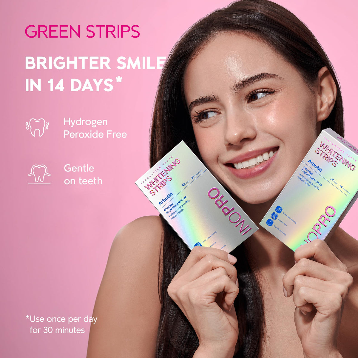 InoPro Teeth Whitening Strips – Peroxide-Free Whitening for Sensitive Teeth