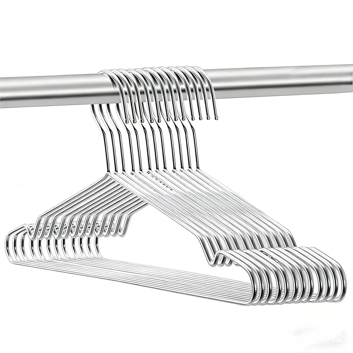 Seropy Stainless Steel Wire Hangers - Heavy Duty Clothes Hangers Bulk
