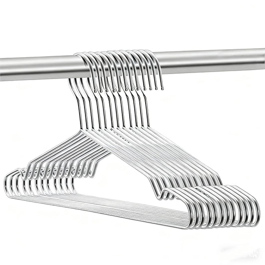 Seropy Stainless Steel Wire Hangers - Heavy Duty Clothes Hangers Bulk