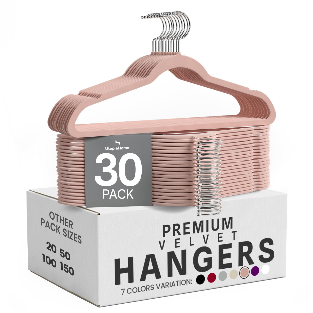 Velvet Hangers with Pants Bar | Non-Slip Slim Hangers for Closet Organization
