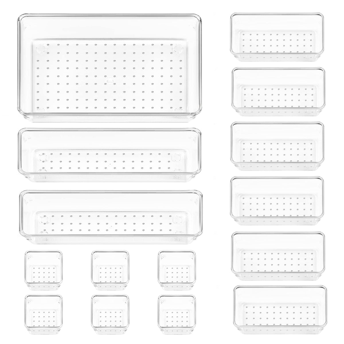 Vtopmart Drawer Organizers – Clear Drawer Dividers for Home Organization