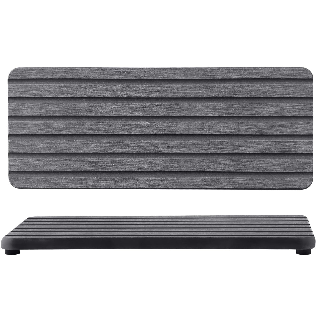 NiuYichee Water Absorbent Diatomite Coasters – Rectangle Grooved Design