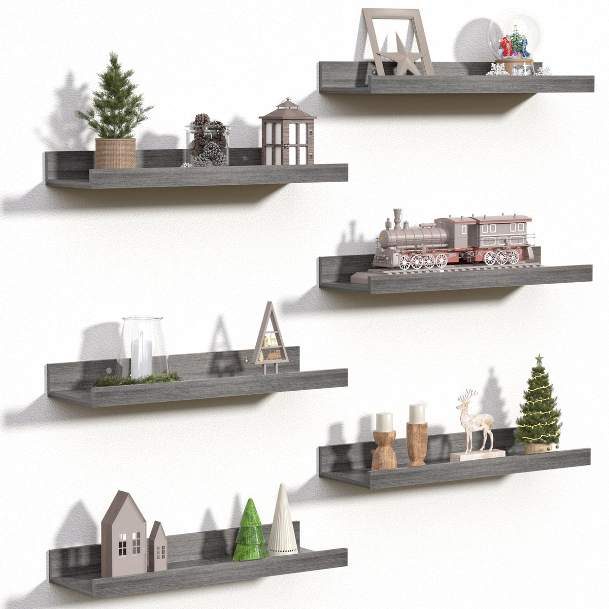 upsimples Floating Shelves for Wall Set of 6