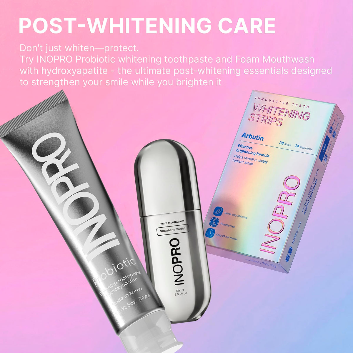 InoPro Teeth Whitening Strips – Peroxide-Free Whitening for Sensitive Teeth