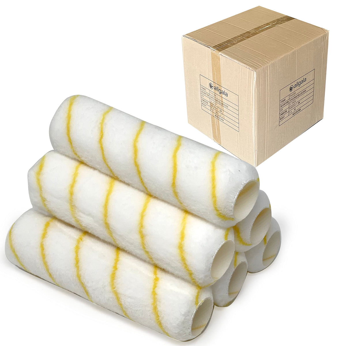 Allgala Paint Roller Covers, 9" Roller Covers, Roller Naps, House Painting Supplies, Nap for Roller Frame, Covers for Paint Roller Kit