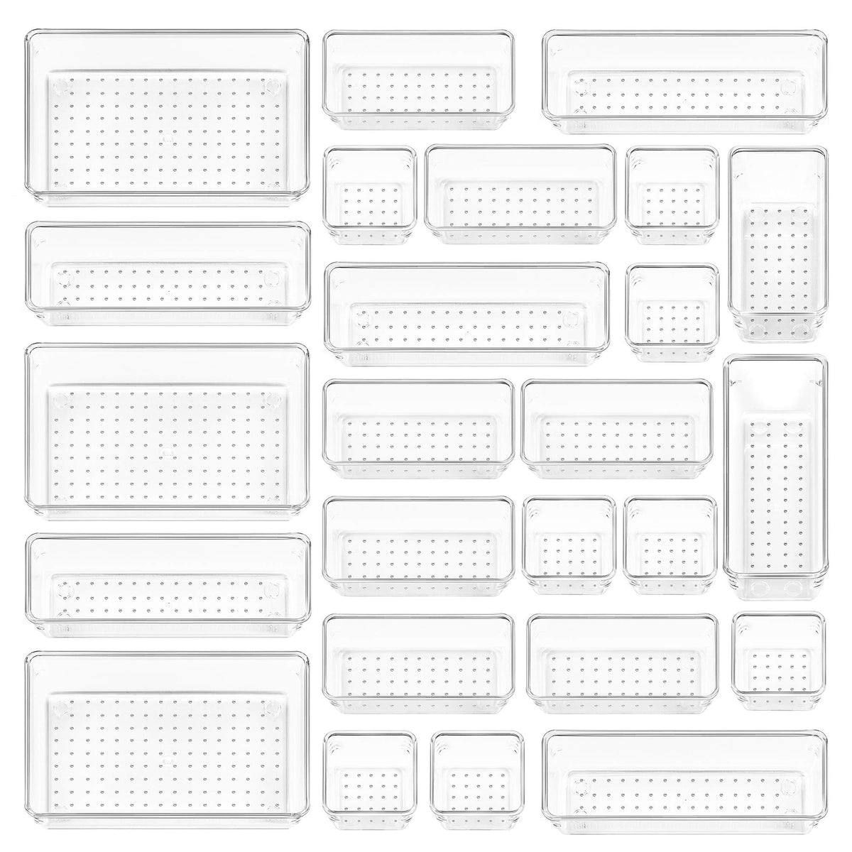 Vtopmart Drawer Organizers – Clear Drawer Dividers for Home Organization
