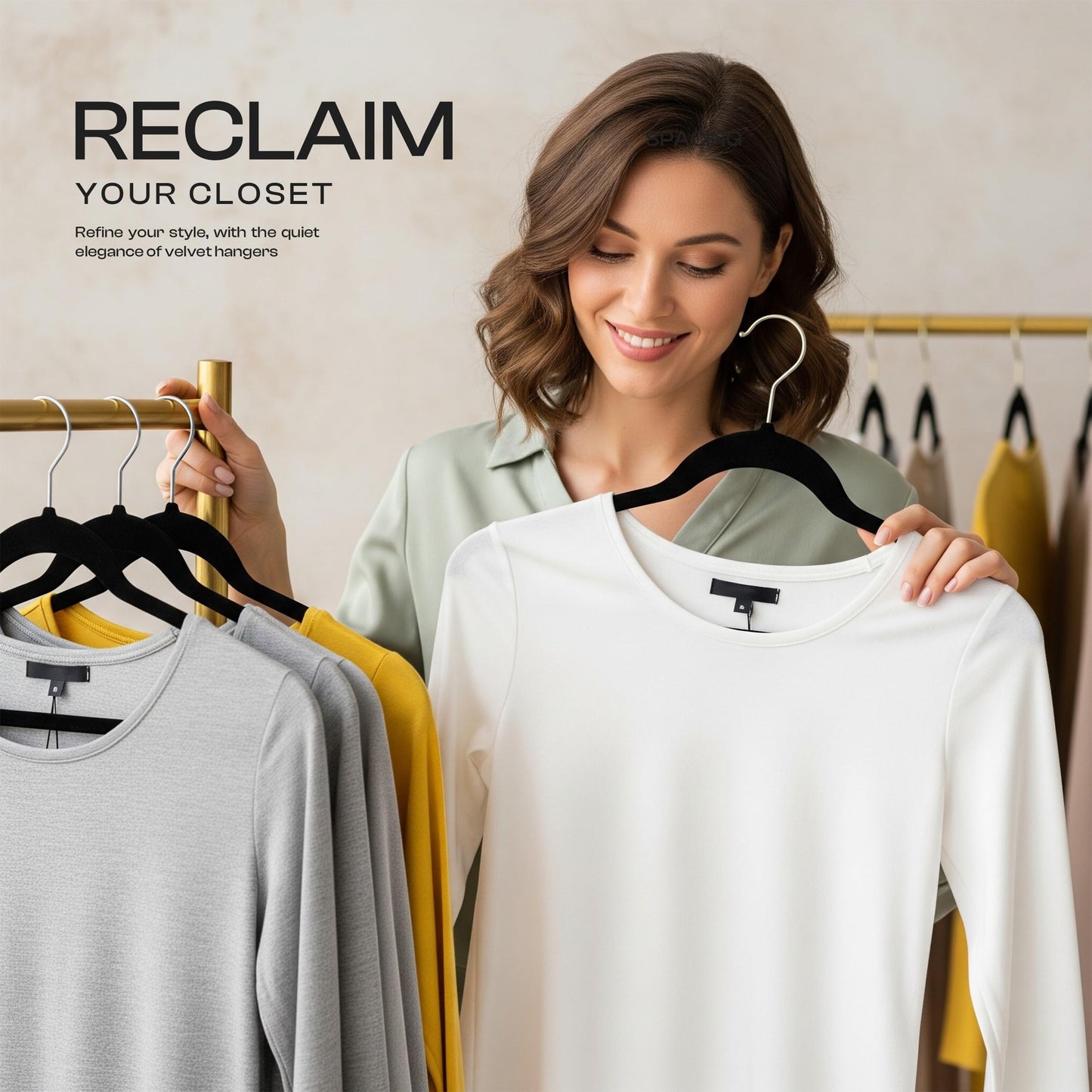 Velvet Hangers with Pants Bar | Non-Slip Slim Hangers for Closet Organization