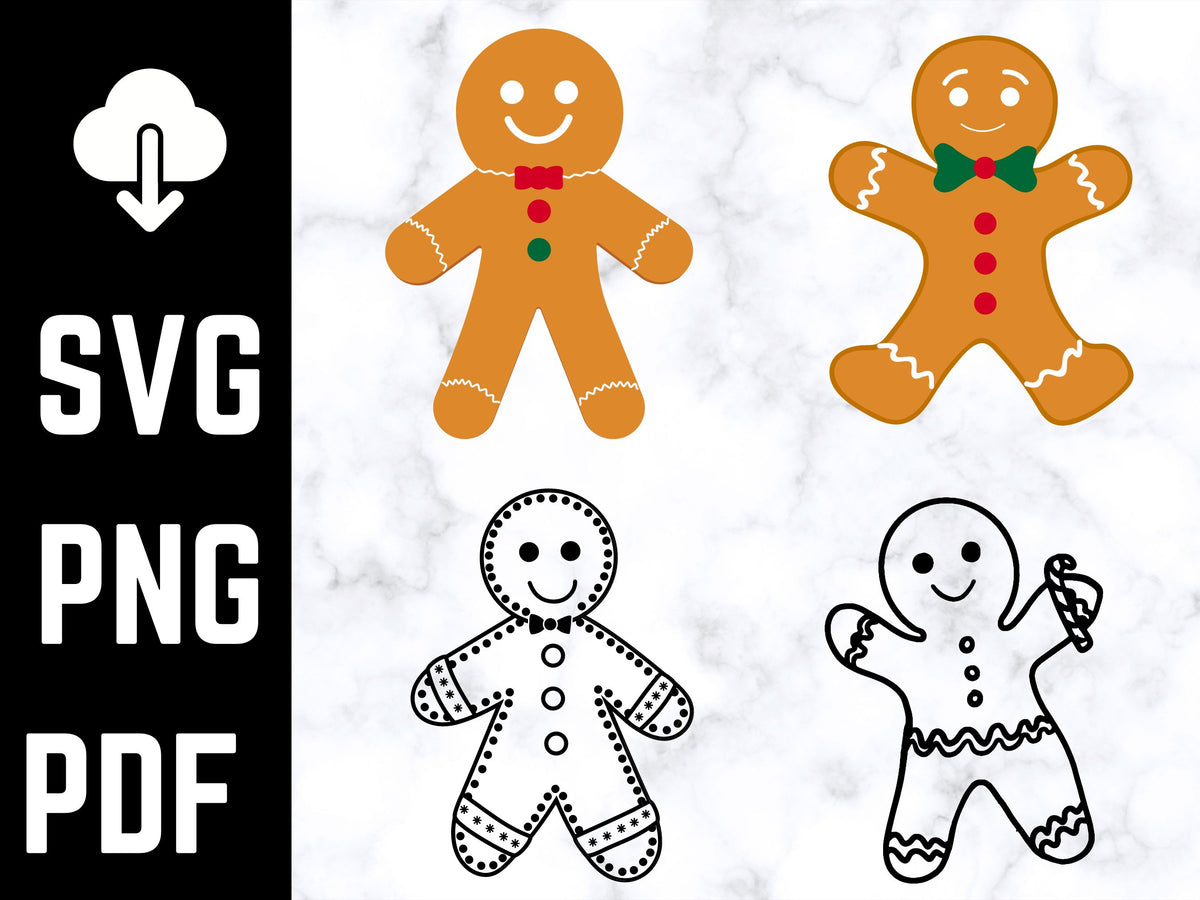 Gingerbread Man SVG Digital Download Bundle