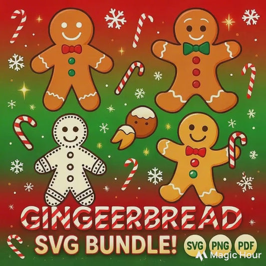 Gingerbread Man SVG Digital Download Bundle
