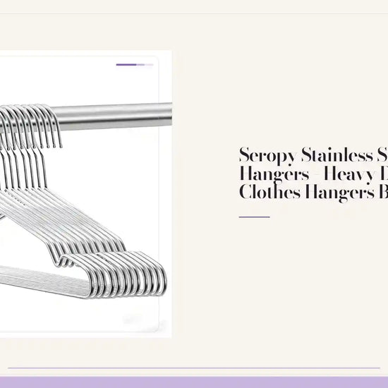 Seropy Stainless Steel Wire Hangers - Heavy Duty Clothes Hangers Bulk by@Outfy