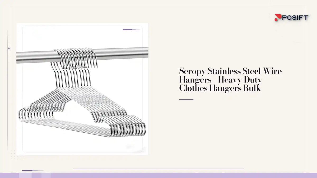 Seropy Stainless Steel Wire Hangers - Heavy Duty Clothes Hangers Bulk by@Outfy