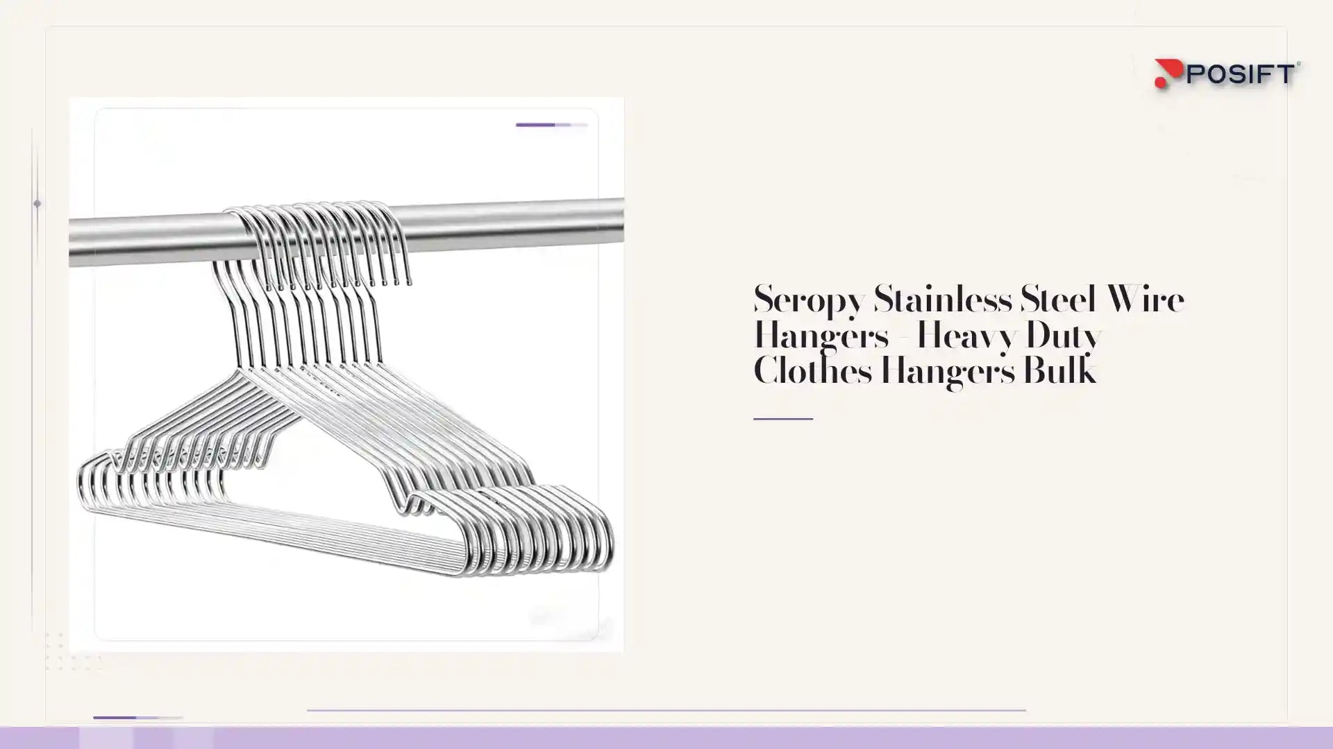 Seropy Stainless Steel Wire Hangers - Heavy Duty Clothes Hangers Bulk by@Outfy
