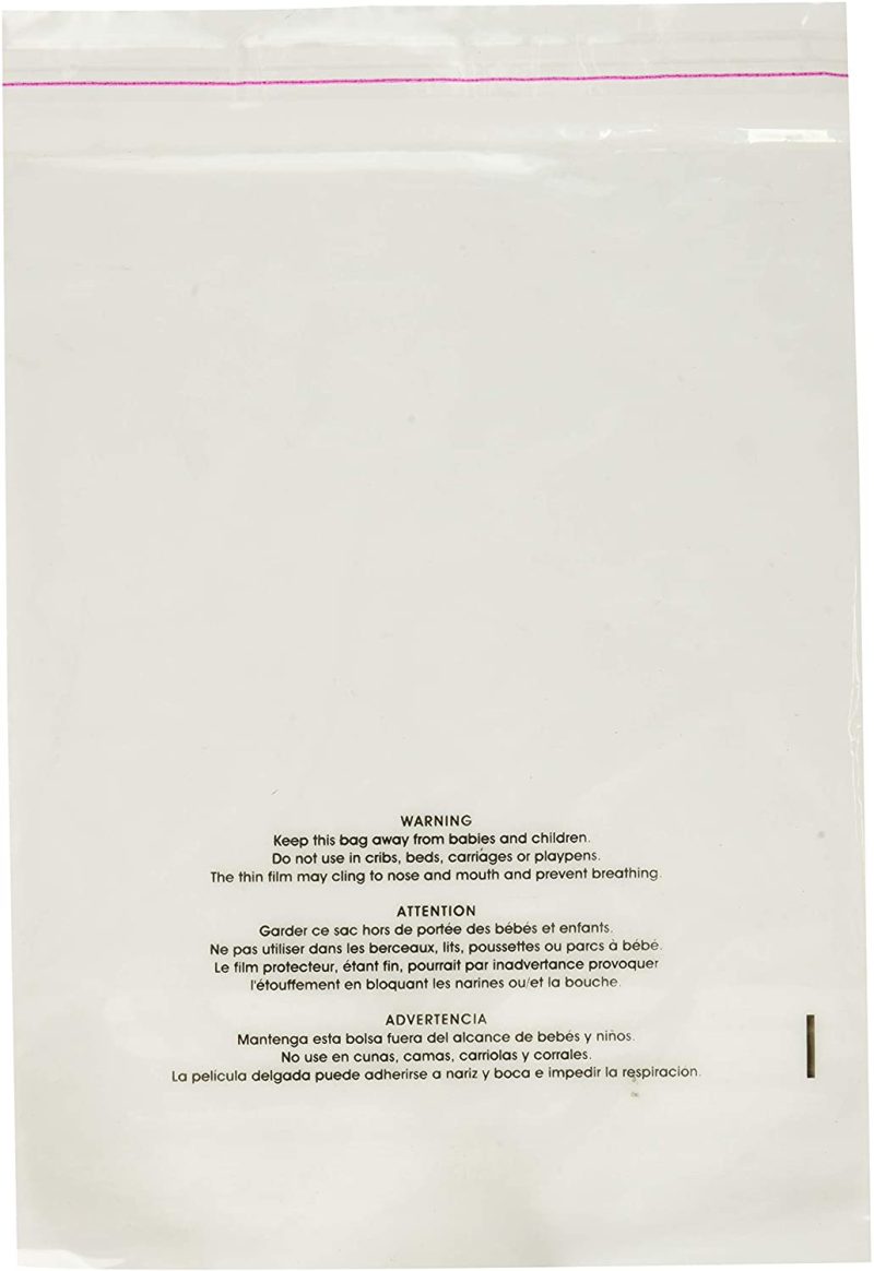 Resealable Suffocation Warning Bags - 1.5 Mil, 8 x 10" - Image 3