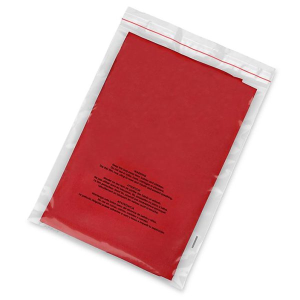 Resealable Suffocation Warning Bags - 1.5 Mil, 8 x 10"