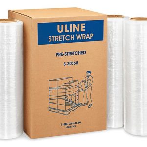 Uline Cling Wrap Lightweight 1500 ft. Hand Wrap Stretch Film, 18 Inch Roll - Image 2