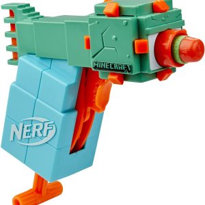 Hasbro Nerf MicroShots Minecraft Ender Dragon Mini Blaster, Minecraft Dragon Mob Design, Includes 2 Official Nerf Elite Darts, Priming Handle, F4423 - Image 5