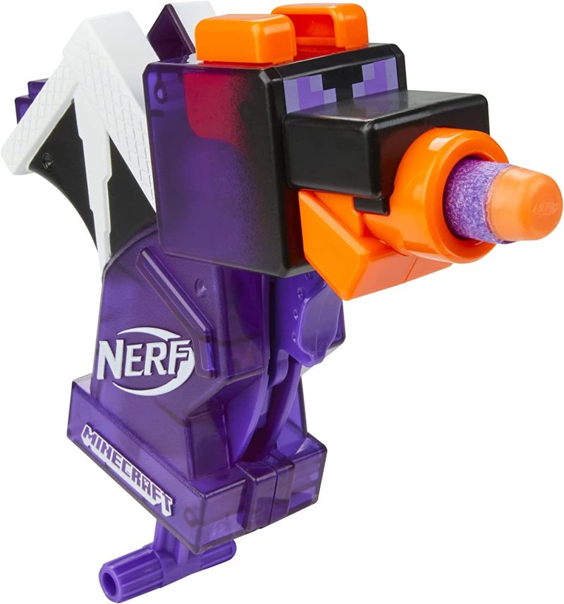 Hasbro Nerf MicroShots Minecraft Ender Dragon Mini Blaster, Minecraft Dragon Mob Design, Includes 2 Official Nerf Elite Darts, Priming Handle, F4423 - Image 3