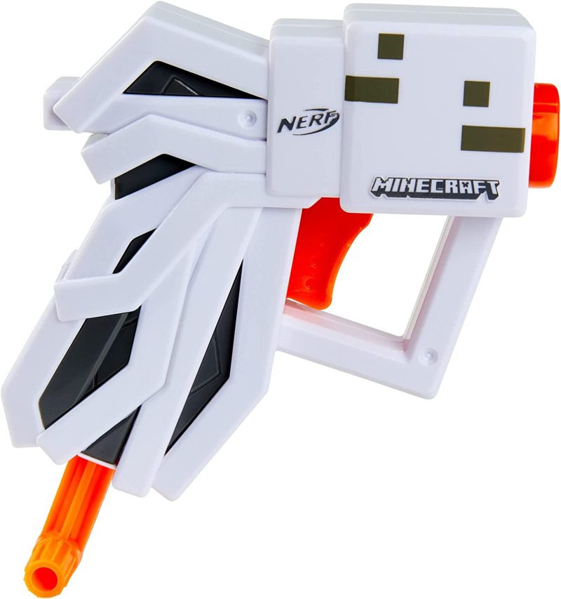 Hasbro Nerf MicroShots Minecraft Ghast Mini Blaster, Minecraft Ghast Mob Design, Includes 2 Official Nerf Elite Darts, Pull-Down Priming Handle, F4421 - Image 2