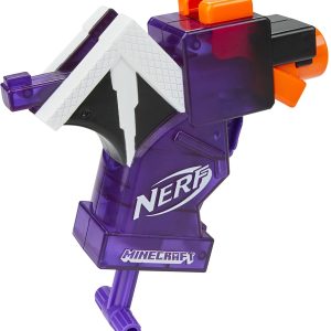 Hasbro Nerf MicroShots Minecraft Ender Dragon Mini Blaster, Minecraft Dragon Mob Design, Includes 2 Official Nerf Elite Darts, Priming Handle, F4423 - Image 4