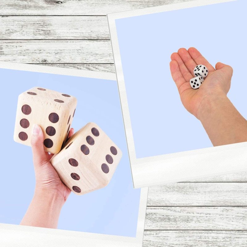 5 Giant Wood Dice Game - Image 3