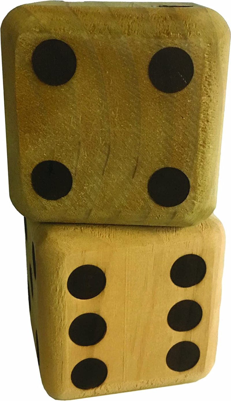 5 Giant Wood Dice Game - Image 2
