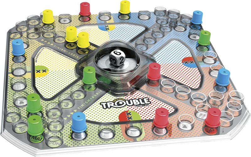 Trouble Board Game – Classic Family Fun with Pop-O-Matic Bubble, Power Up Spaces, for Kids Ages 5 and Up, 2-4 Players - Image 2