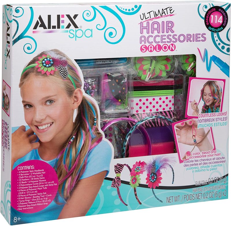 ALEX Toys - Spa Fun, Tattoo's and More, Ultimate Hair Accessories Salon Activity Kit with (8) Accessories