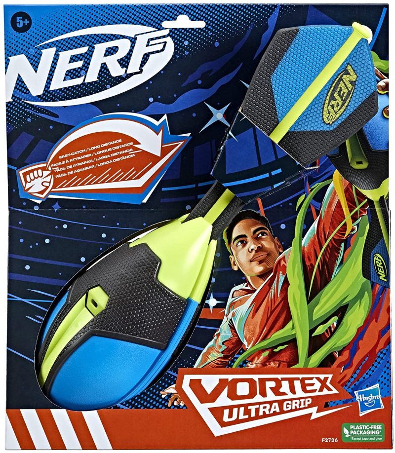 Hasbro Nerf Vortex Ultra Grip Football, Designed for Easy Catching, Howling Whistle Sound, Distance-Optimizing Tail, All-Weather Play, Toy Football - Image 3