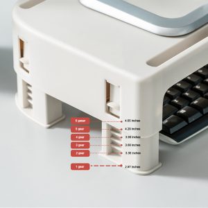 Adjustable Height Simple Monitor Stand 21.26X8.66X2.87 inches - Moustache® - White - Image 6