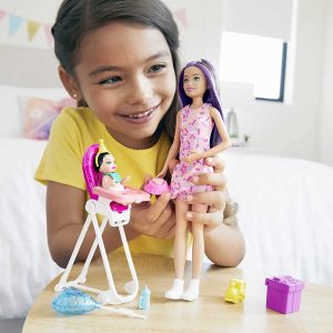 Barbie Skipper Babysitters Inc. Dolls & Playset with Babysitting Skipper Doll, Color-Change Baby Doll, High Chair & Party-Themed Accessories for Kids 3 to 7 Years Old - Image 2