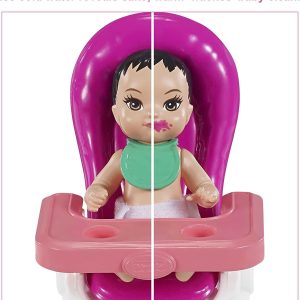 Barbie Skipper Babysitters Inc. Dolls & Playset with Babysitting Skipper Doll, Color-Change Baby Doll, High Chair & Party-Themed Accessories for Kids 3 to 7 Years Old - Image 3