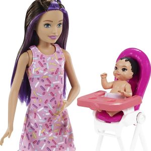 Barbie Skipper Babysitters Inc. Dolls & Playset with Babysitting Skipper Doll, Color-Change Baby Doll, High Chair & Party-Themed Accessories for Kids 3 to 7 Years Old - Image 5