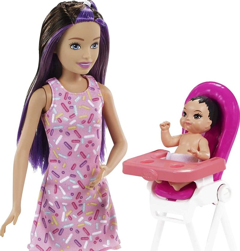 Barbie Skipper Babysitters Inc. Dolls & Playset with Babysitting Skipper Doll, Color-Change Baby Doll, High Chair & Party-Themed Accessories for Kids 3 to 7 Years Old - Image 5