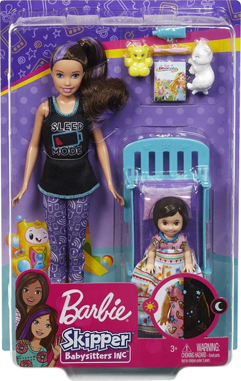 Barbie Skipper Babysitters Inc. Bedtime Playset with Babysitting Skipper Doll, Toddler Doll with Glow-in-the-Dark Pajamas and Accessories for Kids 3 to 7 Years Old, Playsets - Image 6