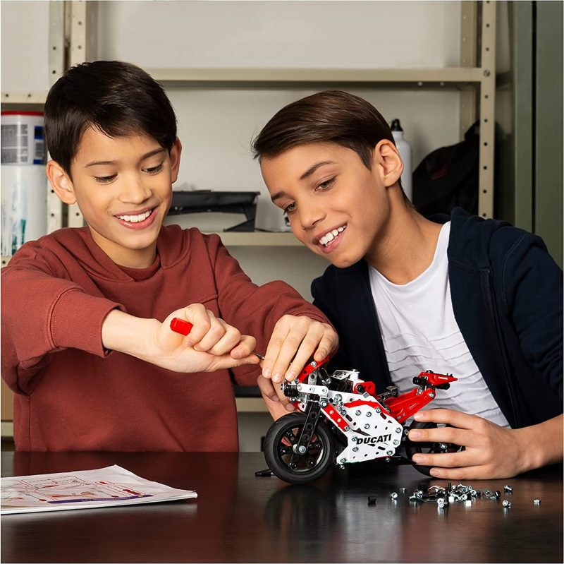 Meccano by Erector Ducati Desmosedici GP STEM Building Kit with Coil-Spring Suspension, for Ages 10 and Up - Image 4