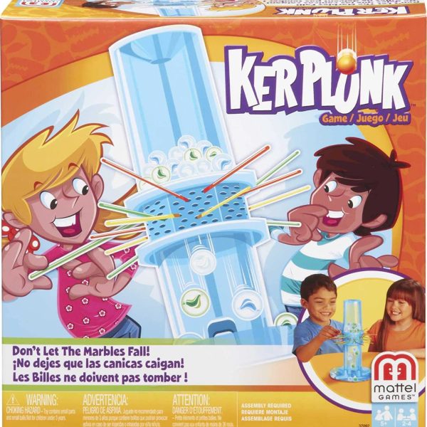 Kerplunk Classic Kids Game with Marbles, Sticks and Game Unit, Easy-to-Learn, Makes a Great Gift for 5 Year Olds and Up