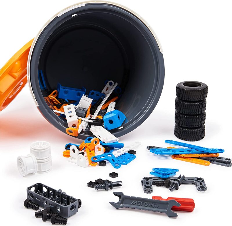 Meccano Junior, 150 pcs Bucket STEAM Model Building Kit for Open-Ended Play - Image 2