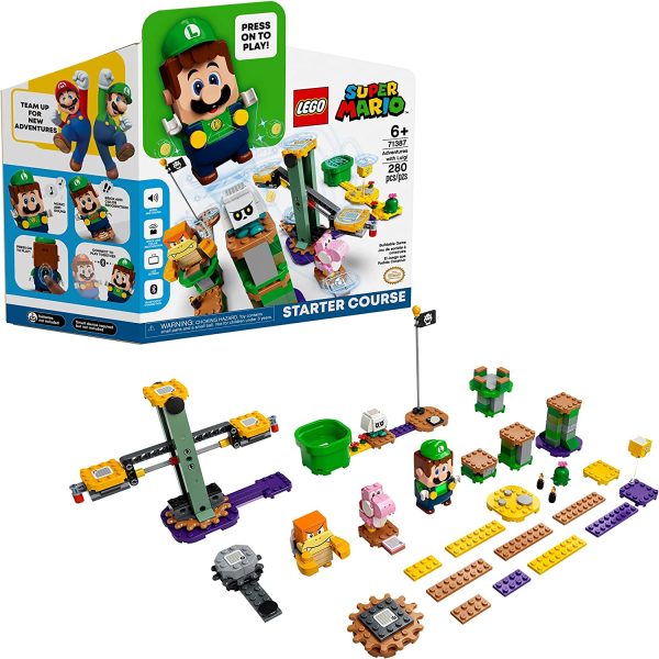 LEGO Super Mario Adventures with Luigi Starter Course 71387 Building Kit; Collectible Toy Playset for Creative Kids; New 2021 (280 Pieces)