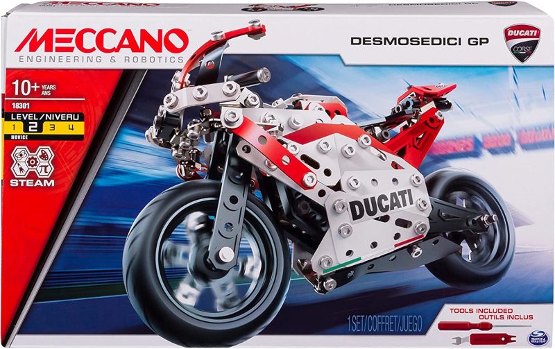 Meccano by Erector Ducati Desmosedici GP STEM Building Kit with Coil-Spring Suspension, for Ages 10 and Up