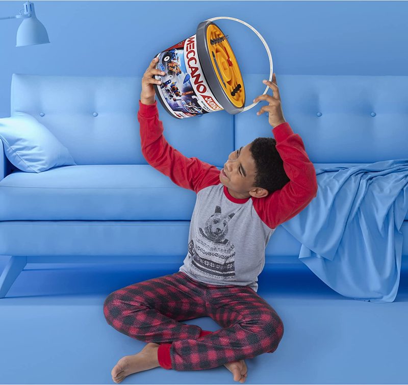 Meccano Junior, 150 pcs Bucket STEAM Model Building Kit for Open-Ended Play - Image 3